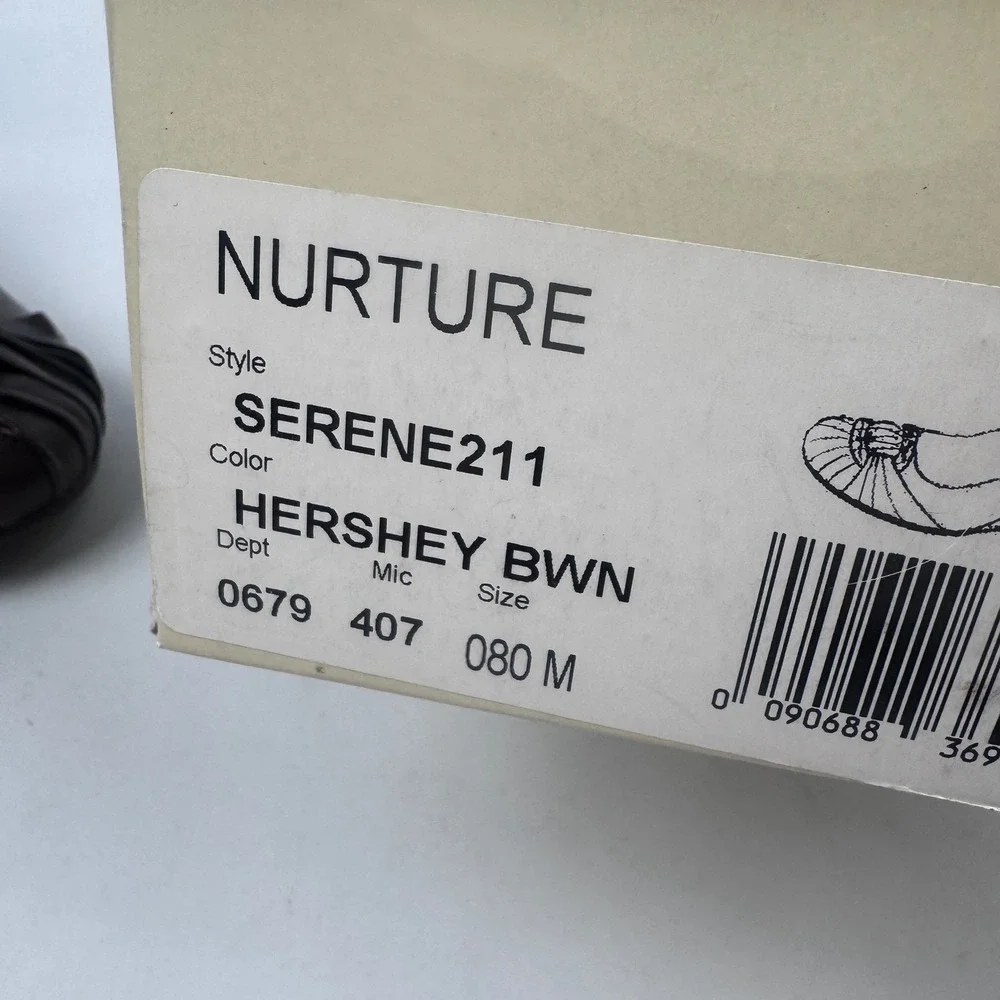Nurture Women's 8 Hershey Brown Flats With Box